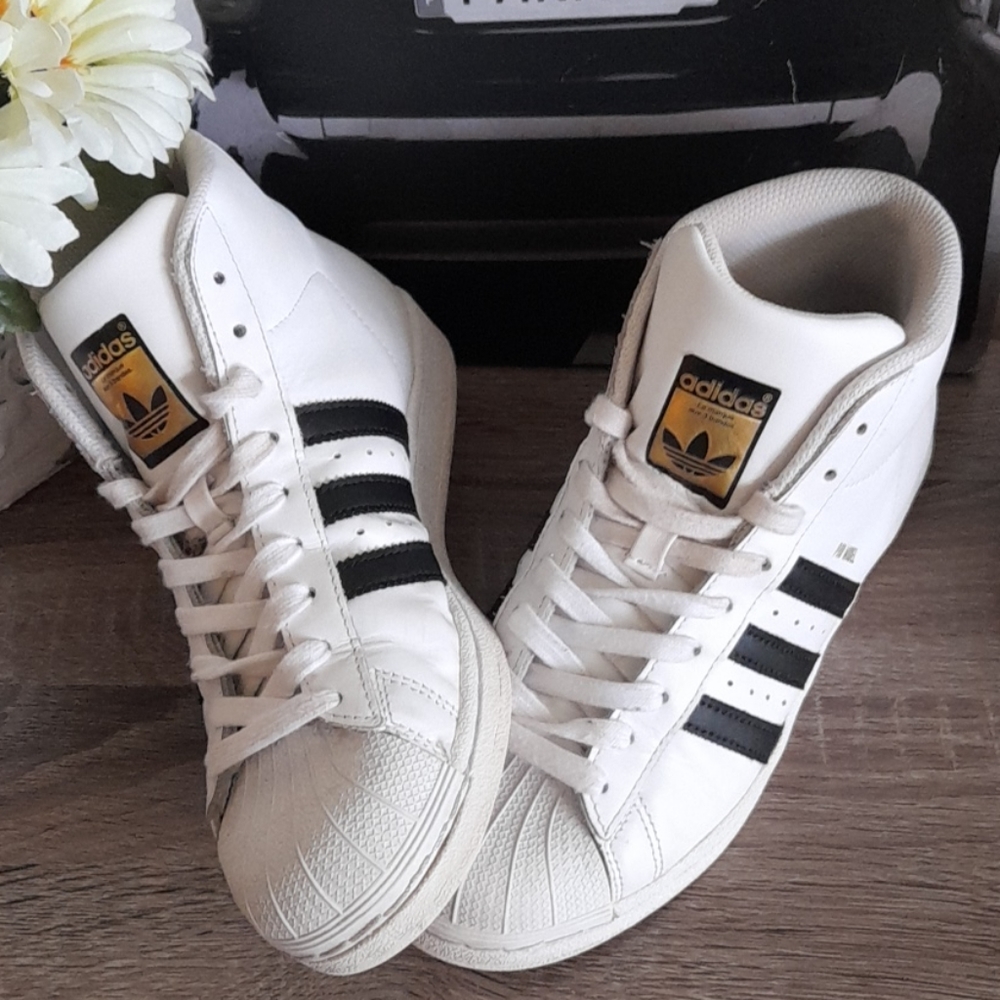 💯🔥 Adidas white cloud pro model Elite high tops